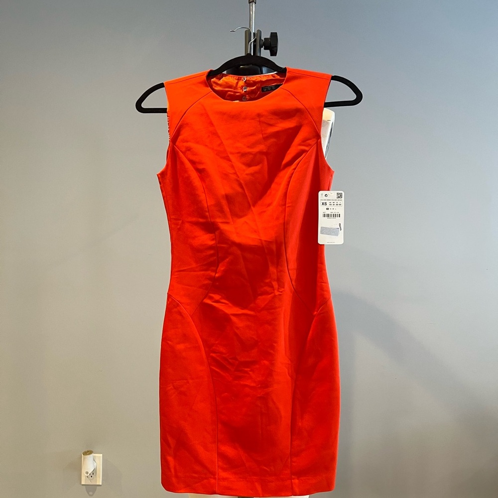 Zara Vibrant Orange Mini Dress